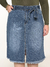 Saia Jeans Feminina Plus Size Clochard com Cinto - Razon Jeans