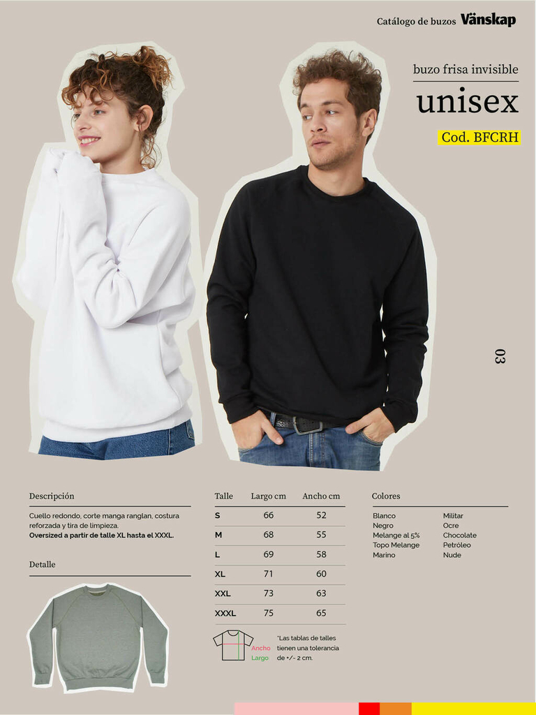 PACK BUZOS CLASICOS UNISEX x 3 unidades Vanskap