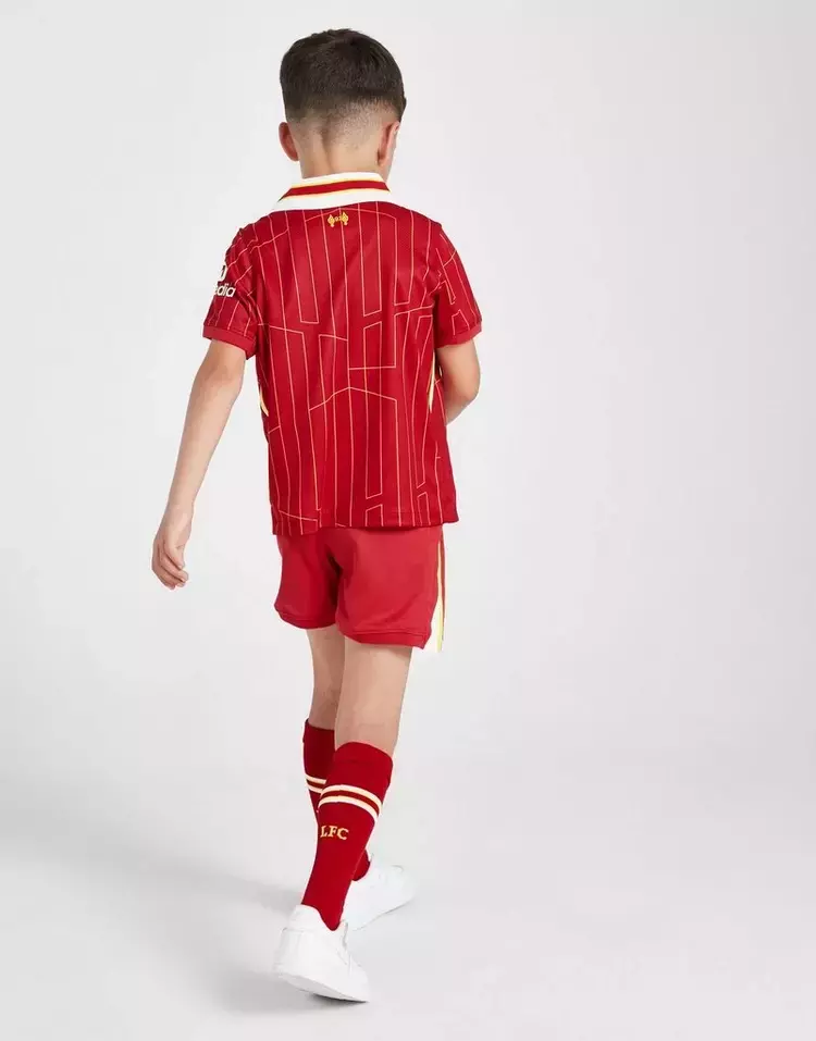 Conjunto Infantil Liverpool 2024 25 Nike Vermelho