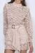 Vestido curto confeccionado em tricot bordado Handmade MondaBelle na internet