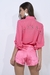 Conjunto Rosa Camisa + Top + Shorts com Bordado Exclusivo MondaBelle - comprar online