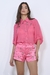 Conjunto Rosa Camisa + Top + Shorts com Bordado Exclusivo MondaBelle