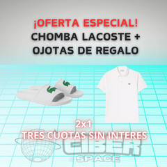 CHOMBA BLANCA + OJOTAS LACOSTE DE REGALO | ¡OFERTA 2x1!