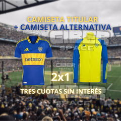 CAMISETA TITULAR BOCA JUNIORS 2025 + CAMPERA DE REGALO