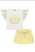 Conjunto Infantil Kukie Cropped e Short Saia Limão na internet