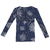 Remera manga larga - JUANA LONG SLEEVE FLOR DE LOTO azul - comprar online