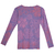 Remera manga larga - JUANA LONG SLEEVE flores lila y naranja - comprar online