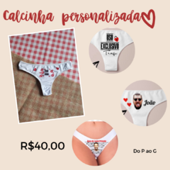 Calcinha personalizada