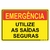 Placa de emergência utilize as saídas seguras