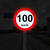 Placa de velocidade máxima permitida 100 km/h R-19 - comprar online