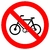 Placa proibido trânsito de bicicletas R-12