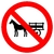 Placa proibido trânsito de veículos de tração animal R-11