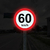 Placa de velocidade máxima permitida 60 km/h R-19 - comprar online
