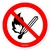 Adesivo de segurança proibido fazer chamas, fogo ou fumar (10 un.)