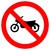 Placa proibido trânsito de motocicletas, motonetas e ciclomotores R-37