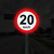 Placa de velocidade máxima permitida 20 km/h R-19 - comprar online