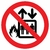Placa proibido utilizar elevador em caso de incêndio P4