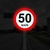 Placa de velocidade máxima permitida 50 km/h R-19 - comprar online