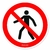 Adesivo de segurança proibido trânsito de pedestres (10 un.) na internet