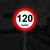 Placa de velocidade máxima permitida 120 km/h R-19 - comprar online