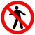 Placa proibido trânsito de pedestres R-29