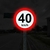 Placa de velocidade máxima permitida 40 km/h R-19 - comprar online