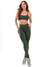 Conjunto Fitness Liso Top + Calça Basic Verde Militar