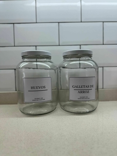 Set x2 frascos de vidrio de 3000cc con tapa metalica - comprar online