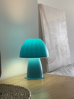 Lampara hongo celeste pastel + lampara led (foquito incluido)