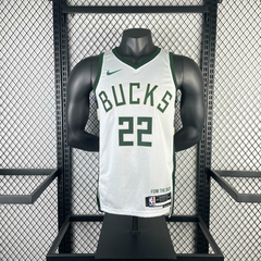 Regata Milwaukee Bucks Branca Temp. 23 (Lillard) na internet