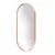 Espelho retro oval sem alça com moldura 90 cm x 50 cm cobre