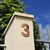 Número residencial bronze dupla face 13 cm - Bruno Acabamentos
