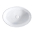 Cuba de louça para banheiro oval 55 cm sobrepor luxuosa branco - comprar online