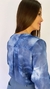 Cropped Tie Dye Crepe Seda Azul - loja online