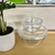 Bowl Circular de vidrio con tapa de plastico - Kontainer Shop