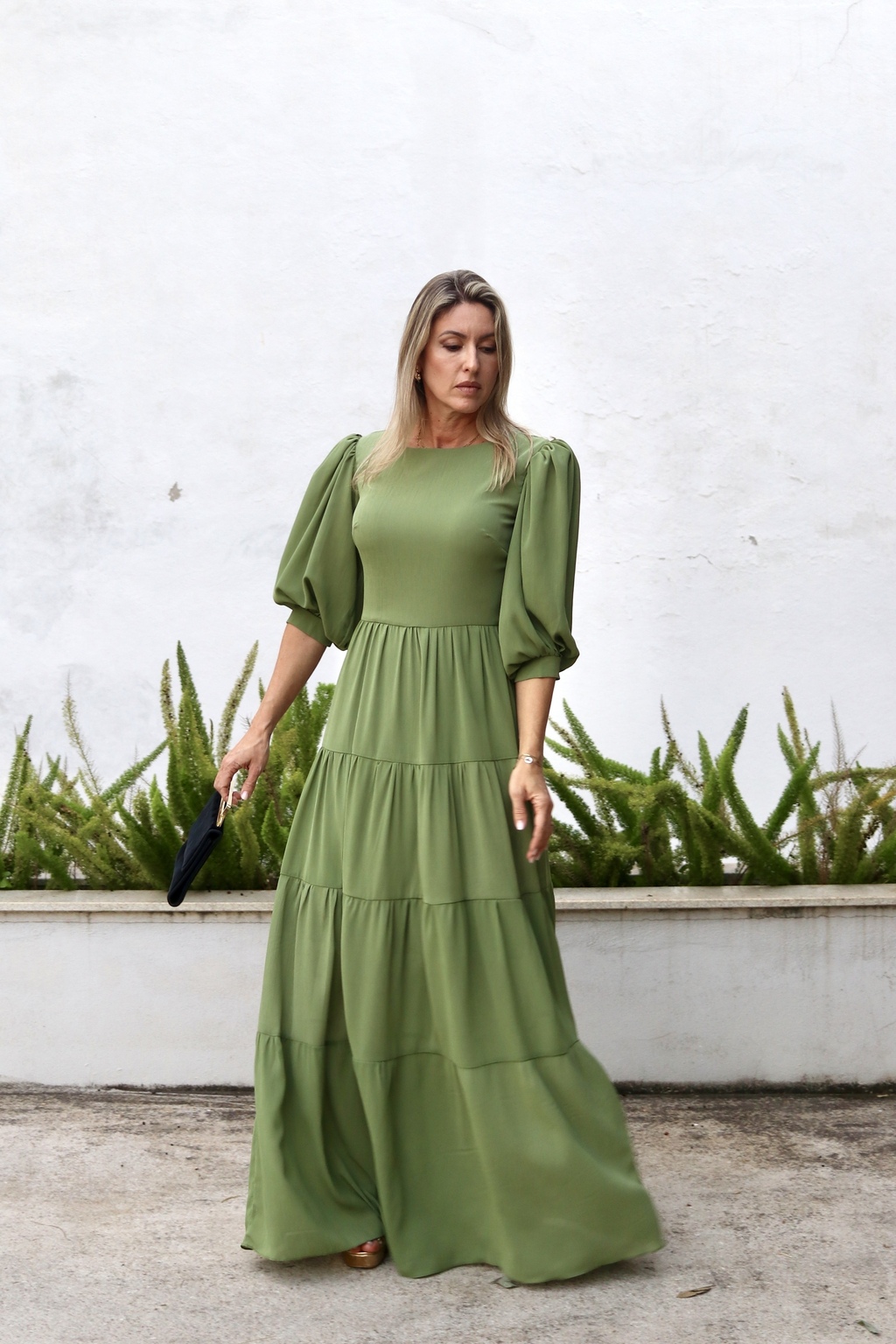 Vestido Miranda Verde Comprar em Carolina Croce