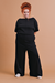 Macacão pantalona Eva preto - comprar online