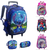 Kit Mochila Infantil Rodinhas Estojo Lancheira Escolar 3D