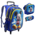 Imagem do Kit Mochila Infantil Rodinhas Estojo Lancheira Escolar 3D