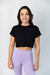 CAMISA CROPPED FLEX COR PRETO