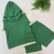 CAMISETA SOBREPOSTA E SHORTS INFANTIL - VERDE