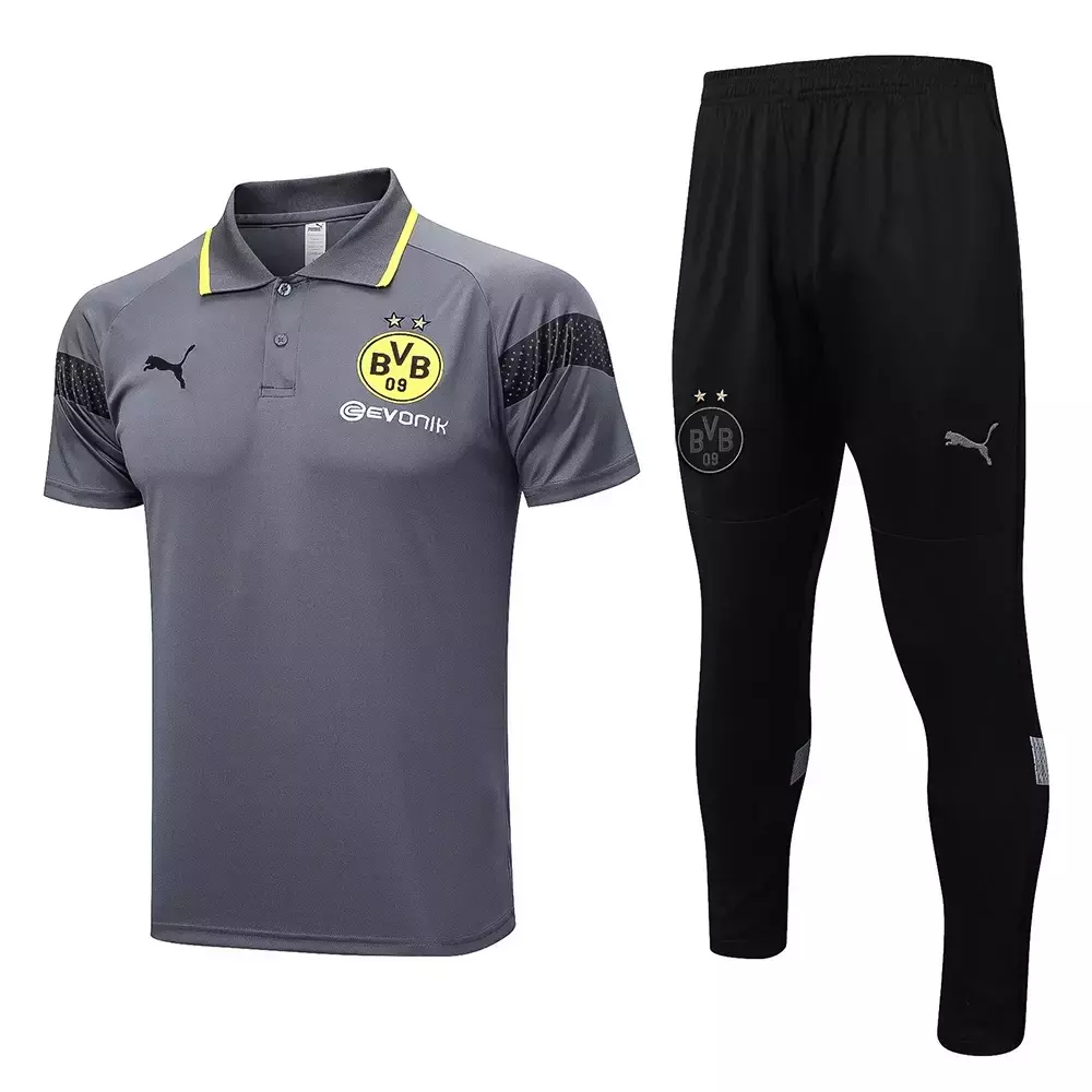 Borussia Dortmund 2023 24 Polo Gris Negro