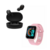 Combo Smartwatch D20 Y68 + Auricular Inalambrico A6s Negro