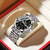 Relógio Masculino POEDAGAR Luxo: Elegância Impermeável em Aço Inoxidável - Dynamize