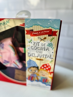 Kit en caja de cocina con delantal de gabardina - comprar online