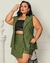 Conjunto Plus Size ShortSaia e Colete Couro Tam G1 - loja online