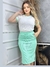 Conjunto Blusa e Saia Anarruga com Bolso ( Verde ) - Nyelle