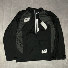 Corta Vento Oakley Jaqueta Windbreaker Preto e Cinza