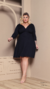 Vestido Plus Size Manga 3/4