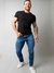 Calça jeans masculina escuro médio com elastano - comprar online